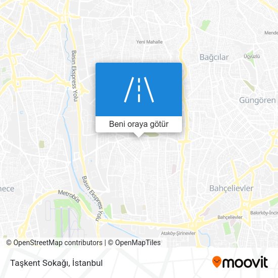 Taşkent Sokağı harita