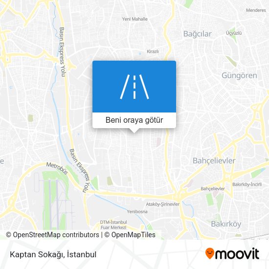 Kaptan Sokağı harita