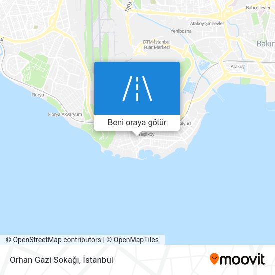 Orhan Gazi Sokağı harita