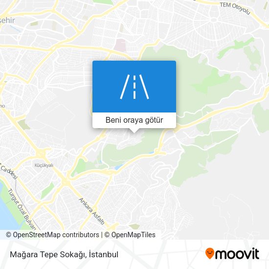 Mağara Tepe Sokağı harita