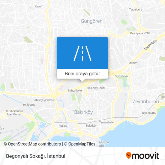 Begonyalı Sokağı harita