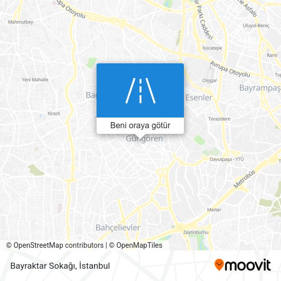 Bayraktar Sokağı harita