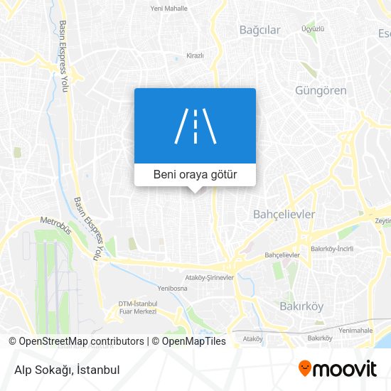 Alp Sokağı harita