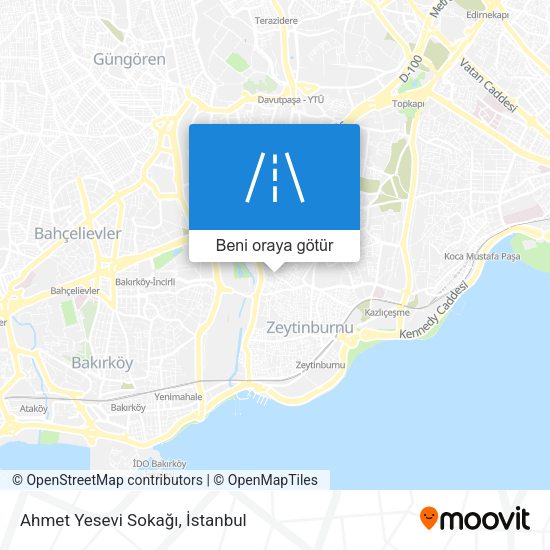 Ahmet Yesevi Sokağı harita