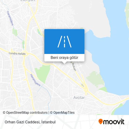 Orhan Gazi Caddesi harita