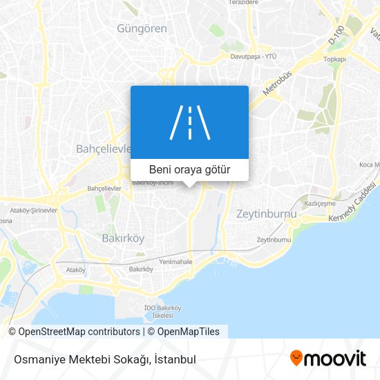 Osmaniye Mektebi Sokağı harita