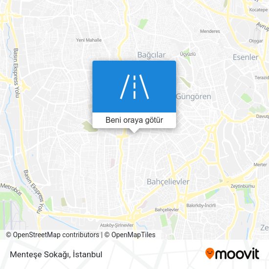 Menteşe Sokağı harita
