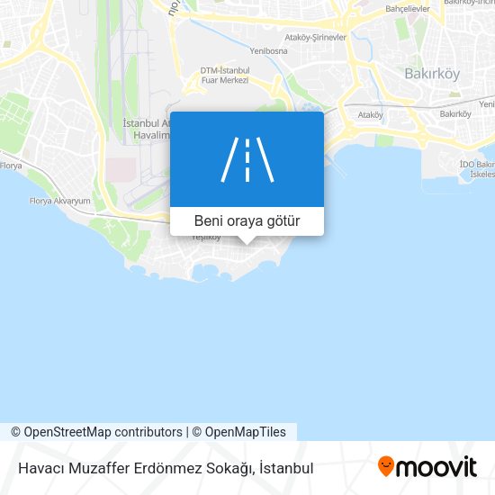 Havacı Muzaffer Erdönmez Sokağı harita
