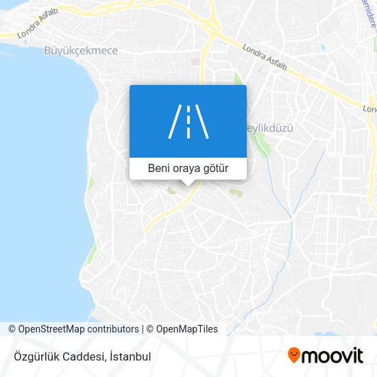 Özgürlük Caddesi harita