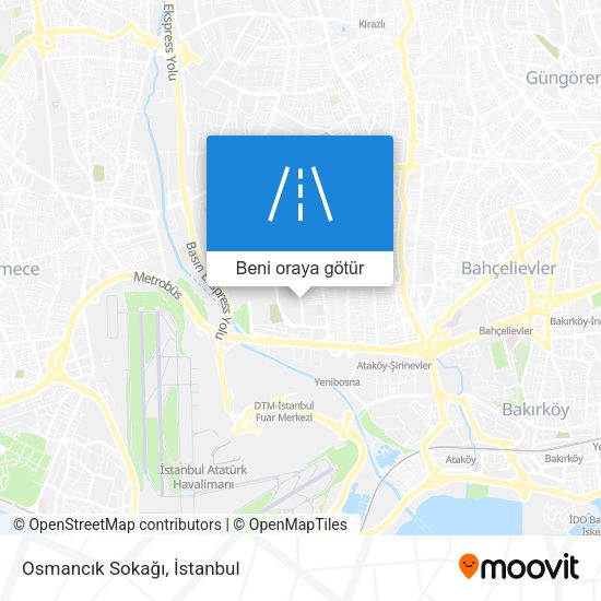 Osmancık Sokağı harita