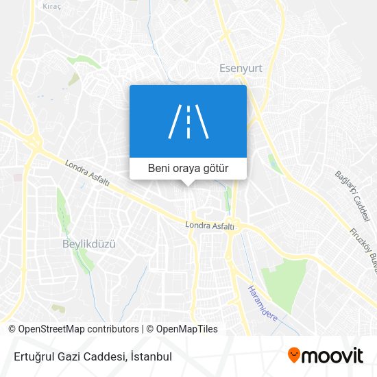 Ertuğrul Gazi Caddesi harita