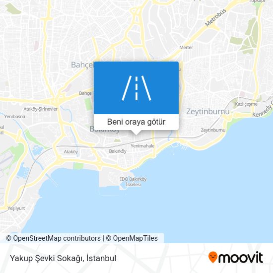 Yakup Şevki Sokağı harita