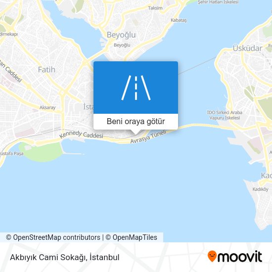 Akbıyık Cami Sokağı harita