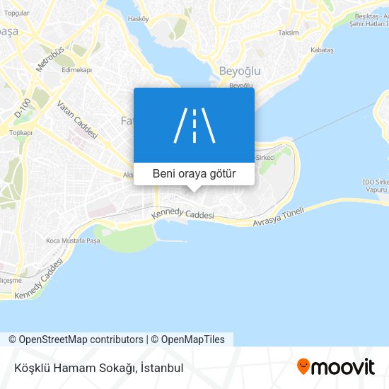 Köşklü Hamam Sokağı harita