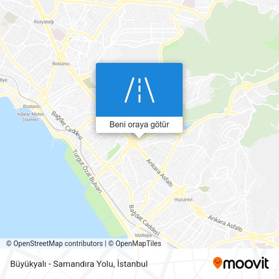 Büyükyalı - Samandıra Yolu harita