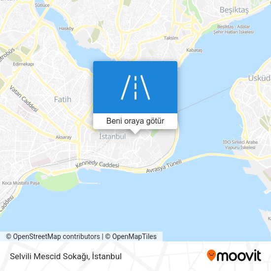 Selvili Mescid Sokağı harita