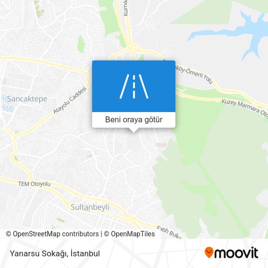 Yanarsu Sokağı harita