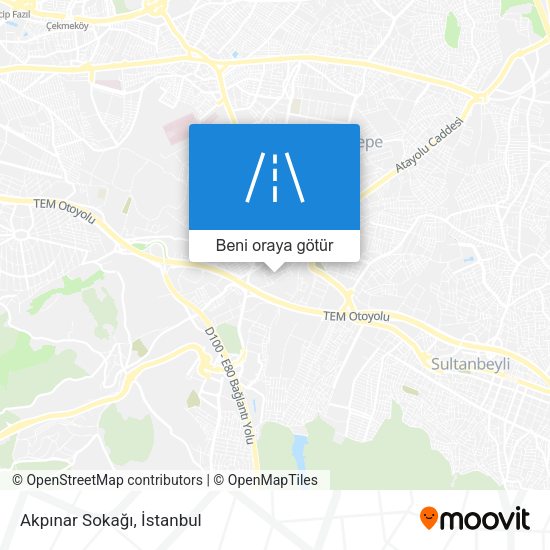 Akpınar Sokağı harita