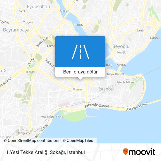 1.Yeşi Tekke Aralığı Sokağı harita