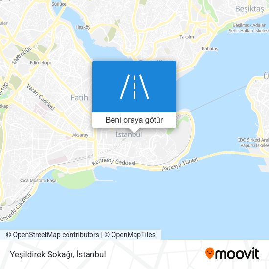 Yeşildirek Sokağı harita