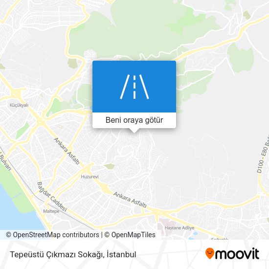Tepeüstü Çıkmazı Sokağı harita