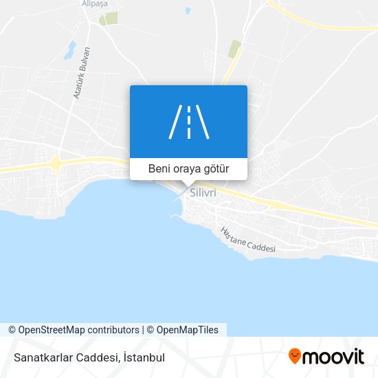 Sanatkarlar Caddesi harita