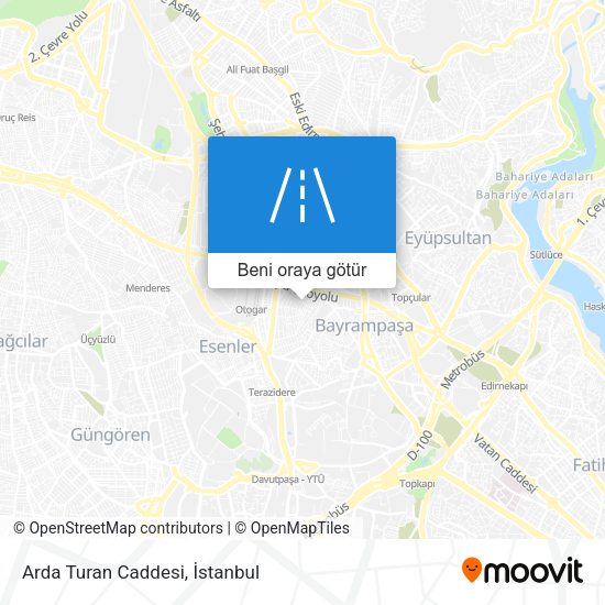 Arda Turan Caddesi harita