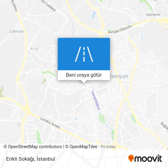 Erikli Sokağı harita