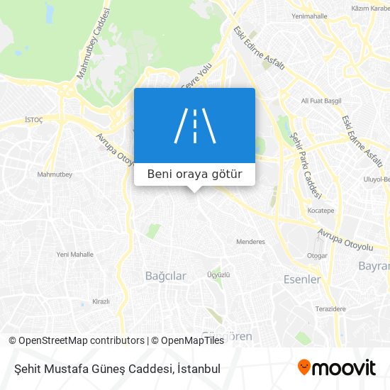 Şehit Mustafa Güneş Caddesi harita