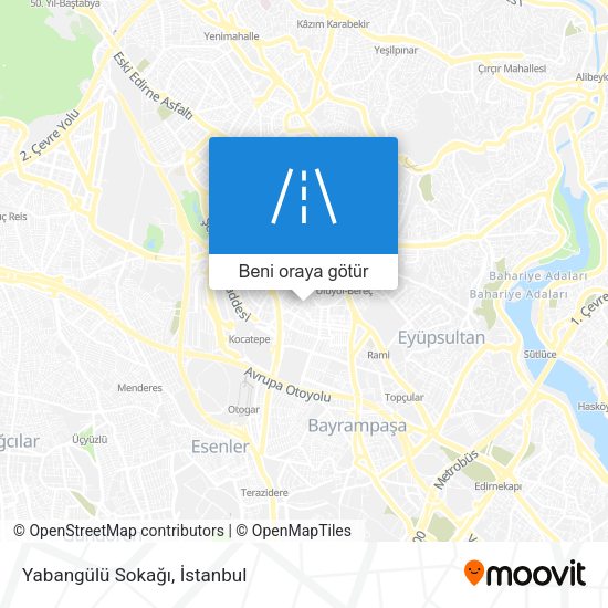Yabangülü Sokağı harita