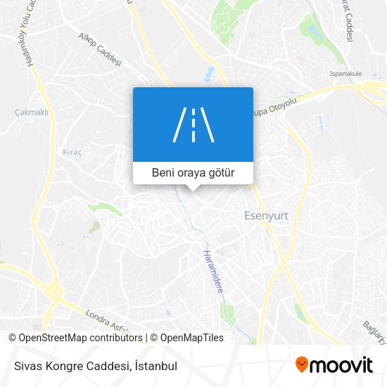Sivas Kongre Caddesi harita