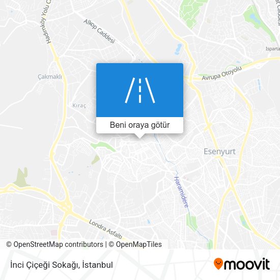 İnci Çiçeği Sokağı harita