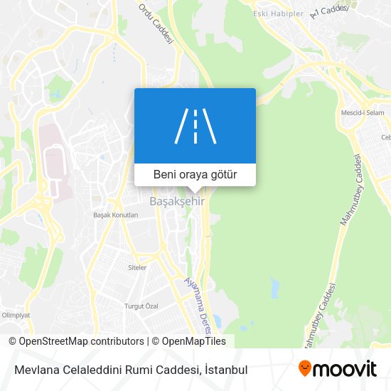 Mevlana Celaleddini Rumi Caddesi harita