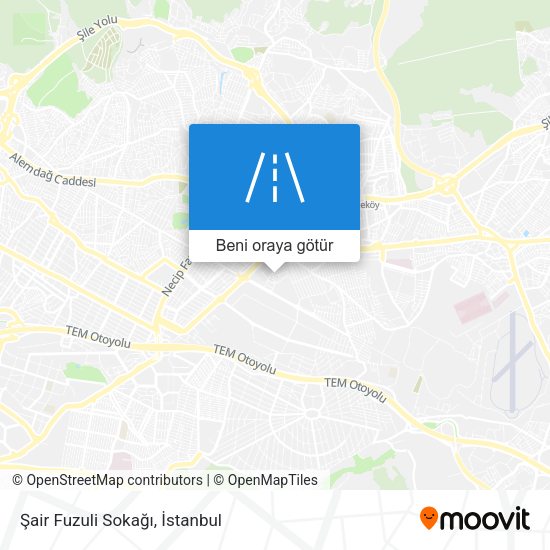 Şair Fuzuli Sokağı harita