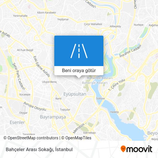 Bahçeler Arası Sokağı harita