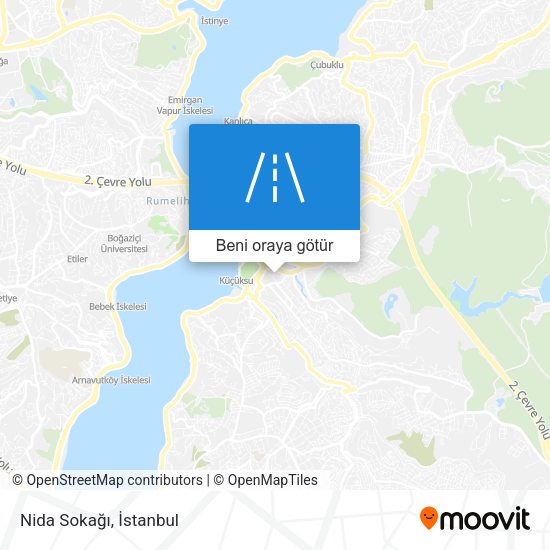 Nida Sokağı harita
