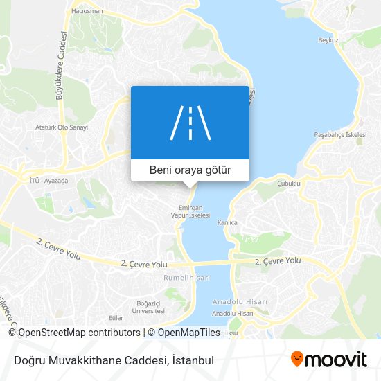 Doğru Muvakkithane Caddesi harita