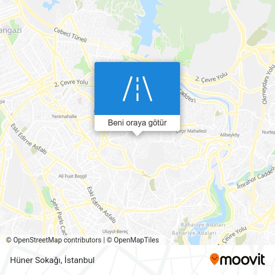 Hüner Sokağı harita
