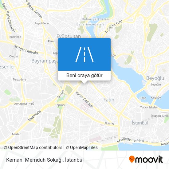 Kemani Memduh Sokağı harita