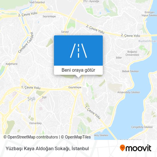 Yüzbaşı Kaya Aldoğan Sokağı harita