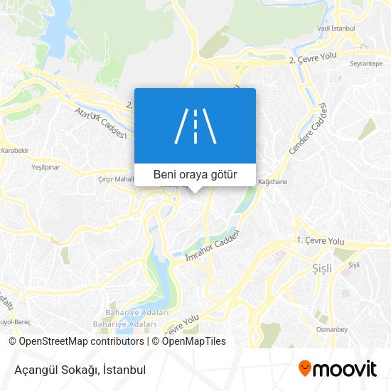Açangül Sokağı harita