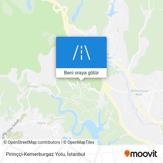 Pirinççi-Kemerburgaz Yolu harita
