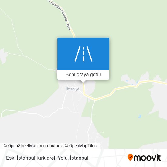 Eski İstanbul Kırklareli Yolu harita