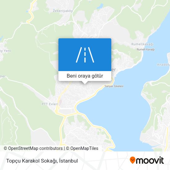 Topçu Karakol Sokağı harita