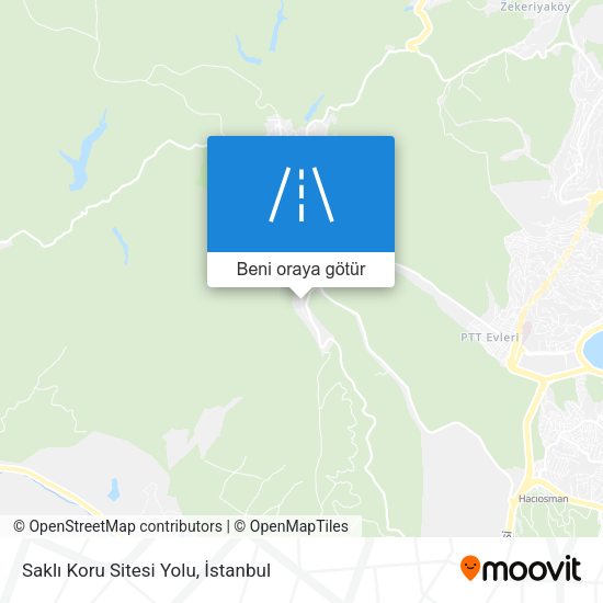 Saklı Koru Sitesi Yolu harita