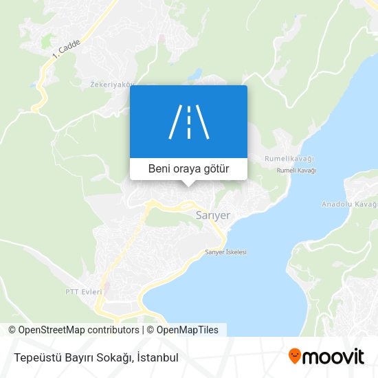 Tepeüstü Bayırı Sokağı harita