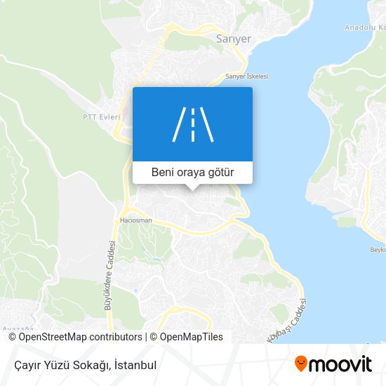 Çayır Yüzü Sokağı harita