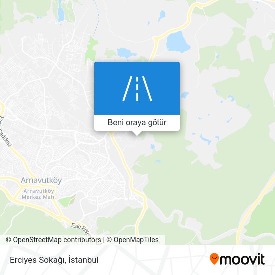 Erciyes Sokağı harita