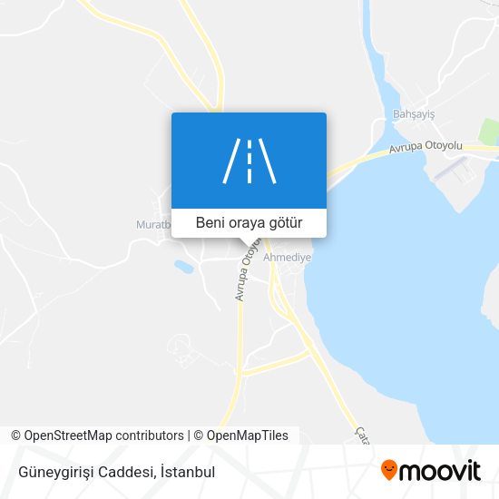 Güneygirişi Caddesi harita