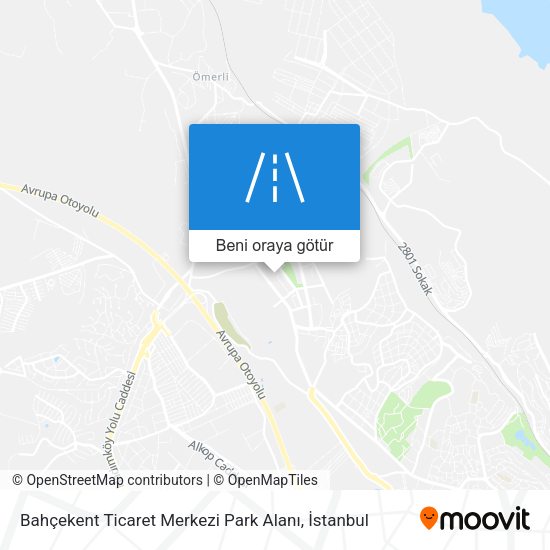 Bahçekent Ticaret Merkezi Park Alanı harita